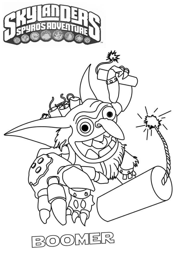 Desenho Imprimivel Boomer Skylanders Pintar