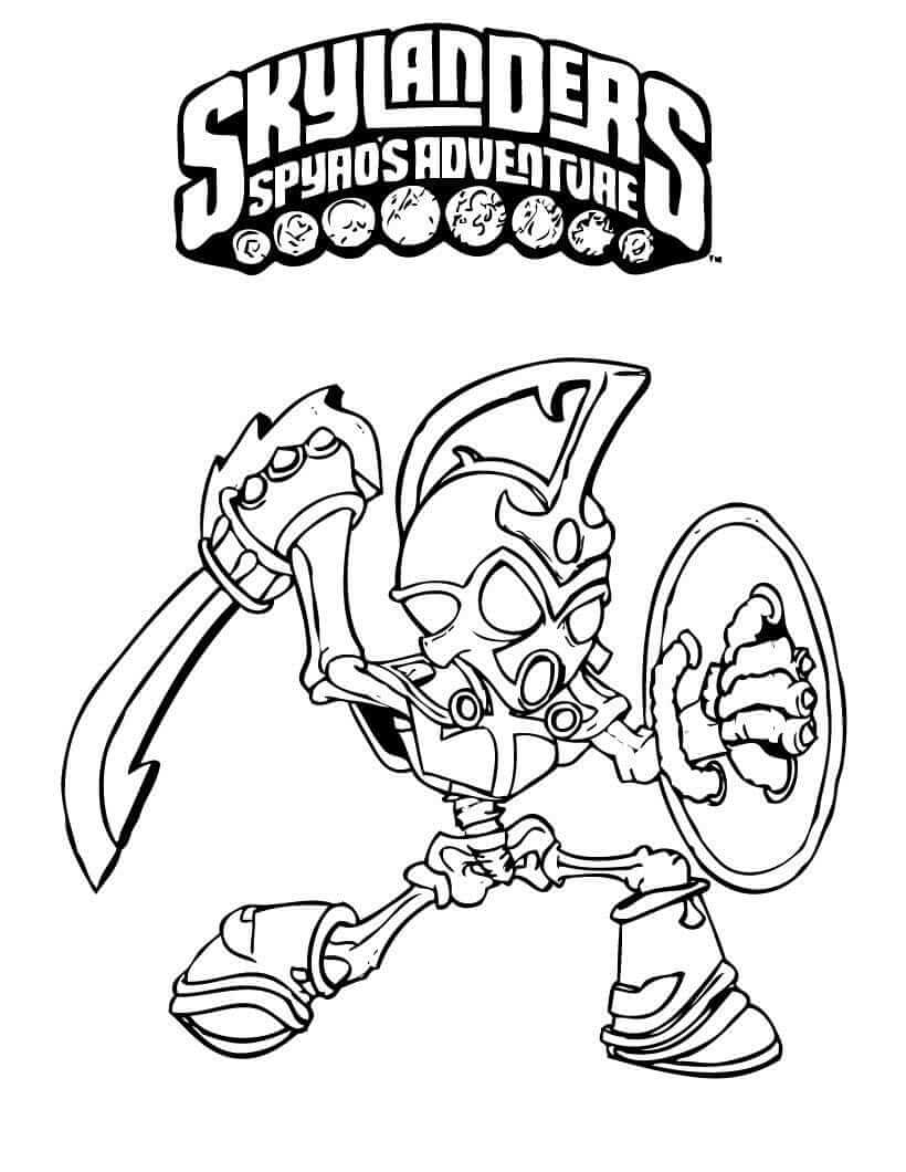 Desenho Imprimivel Chop Chop Skylanders para Colorir Pintar