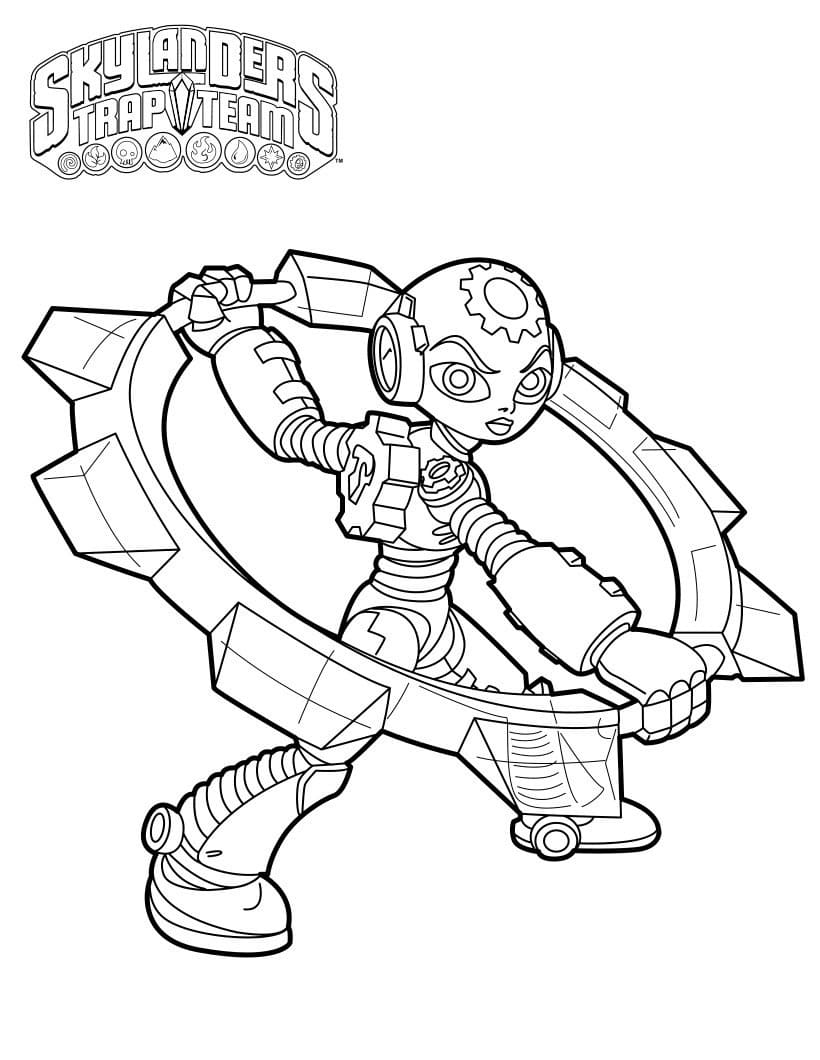 Desenho Imprimivel Gearshift Skylanders Pintar