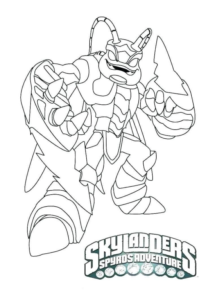 Desenho Swarm Skylanders para Colorir Imprimir e Colorir