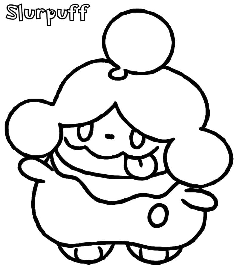 Desenho de Pokemon Slurpuff Feliz para Colorir