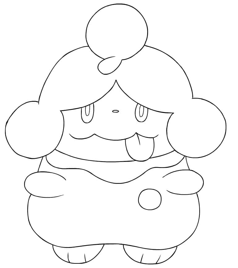 Desenho de Pokemon Slurpuff Grátis para Crianças para Colorir