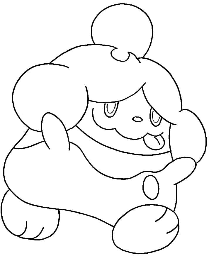 Desenho de Pokemon Slurpuff Imprimivel para Colorir
