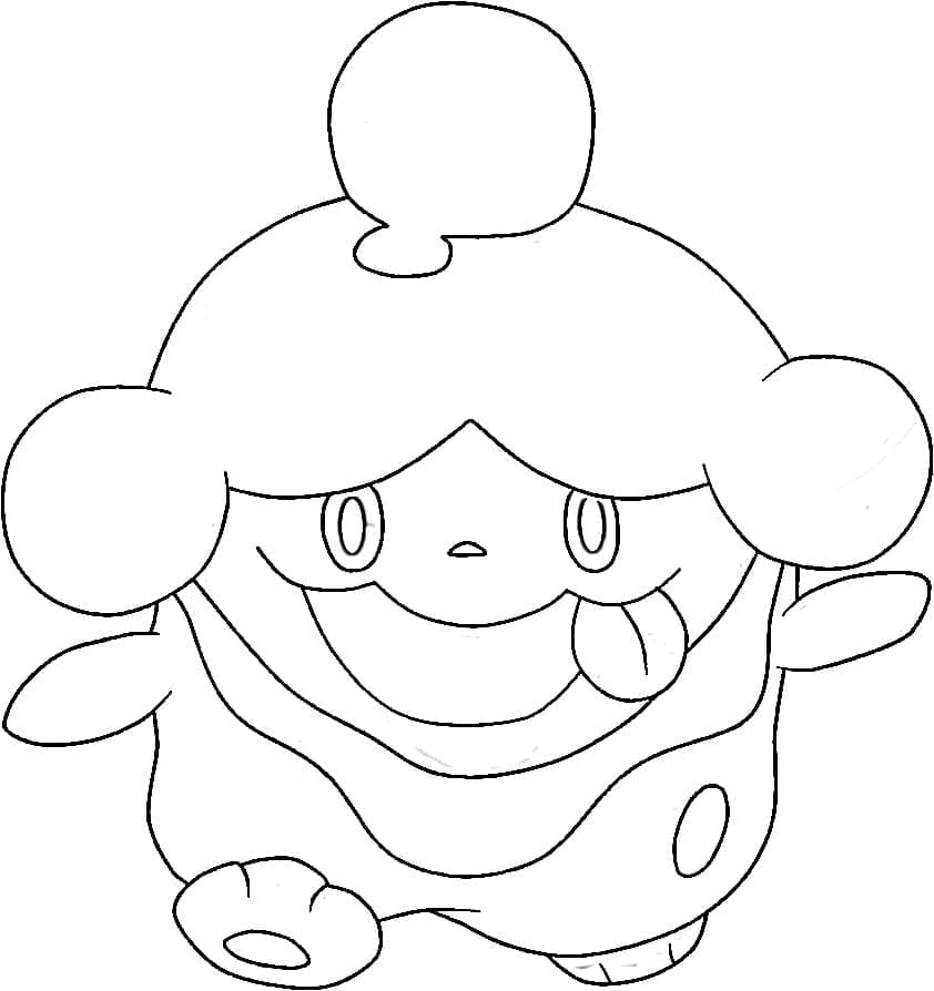 Desenho de Pokemon Slurpuff para Colorir