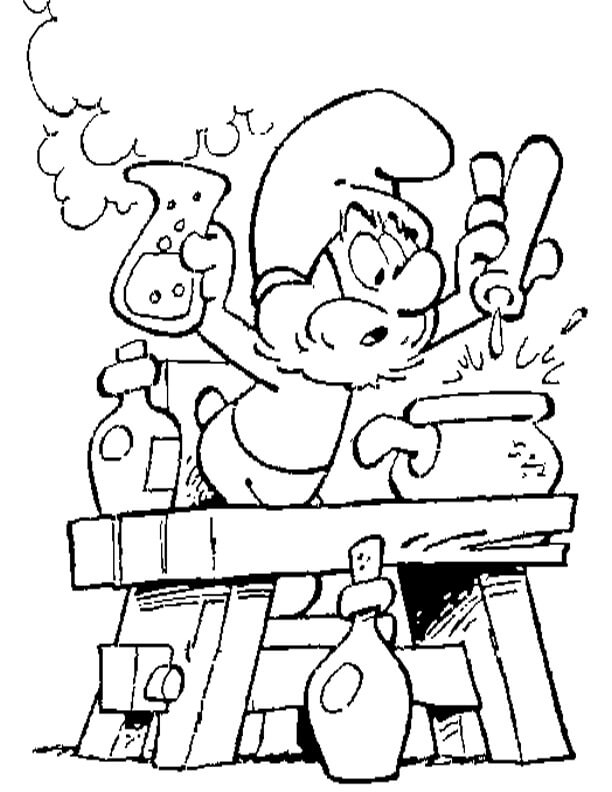 Desenho de Grande Puffo para Imprimir e Colorir