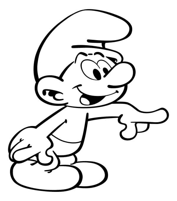 Desenho de Smurf Desastrado para Colorir Download