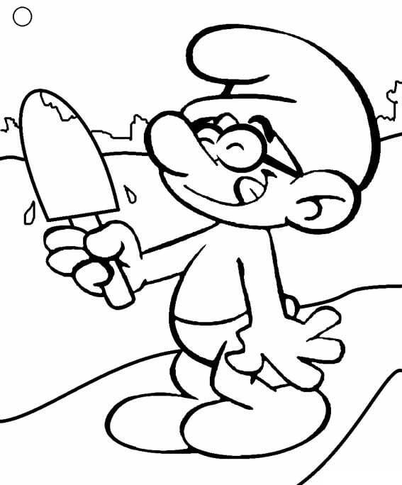 Desenho de Smurf Gênio para Colorir Download