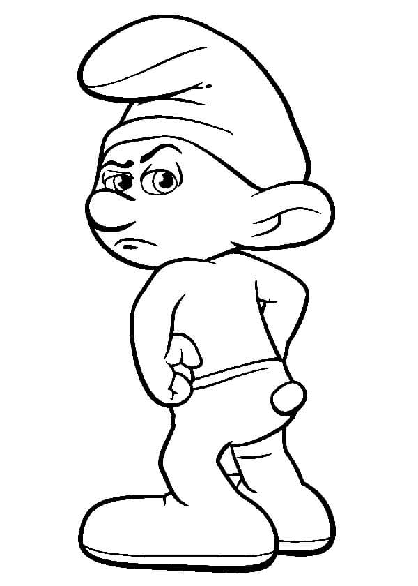 Desenho de Smurf Ranzinza para Colorir Download
