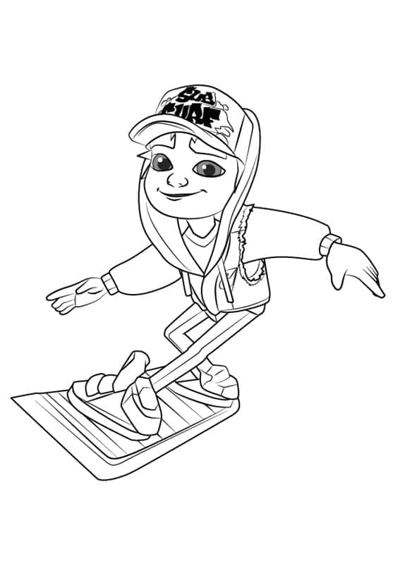 Desenho de Subway Surfers Grátis para Colorir