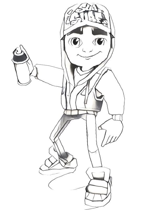 Desenho de Subway Surfers para Crianças para Colorir