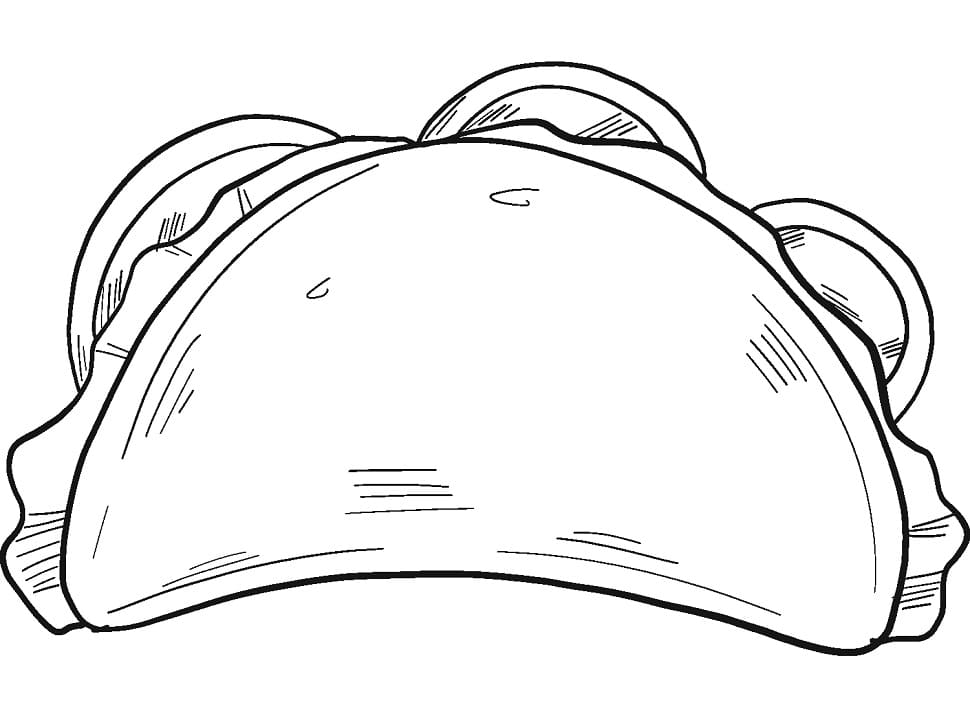 Desenho de Taco para Colorir Imprimivel