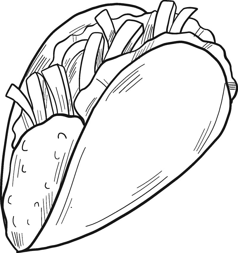 Desenho de Taco para Colorir Pdf Grátis