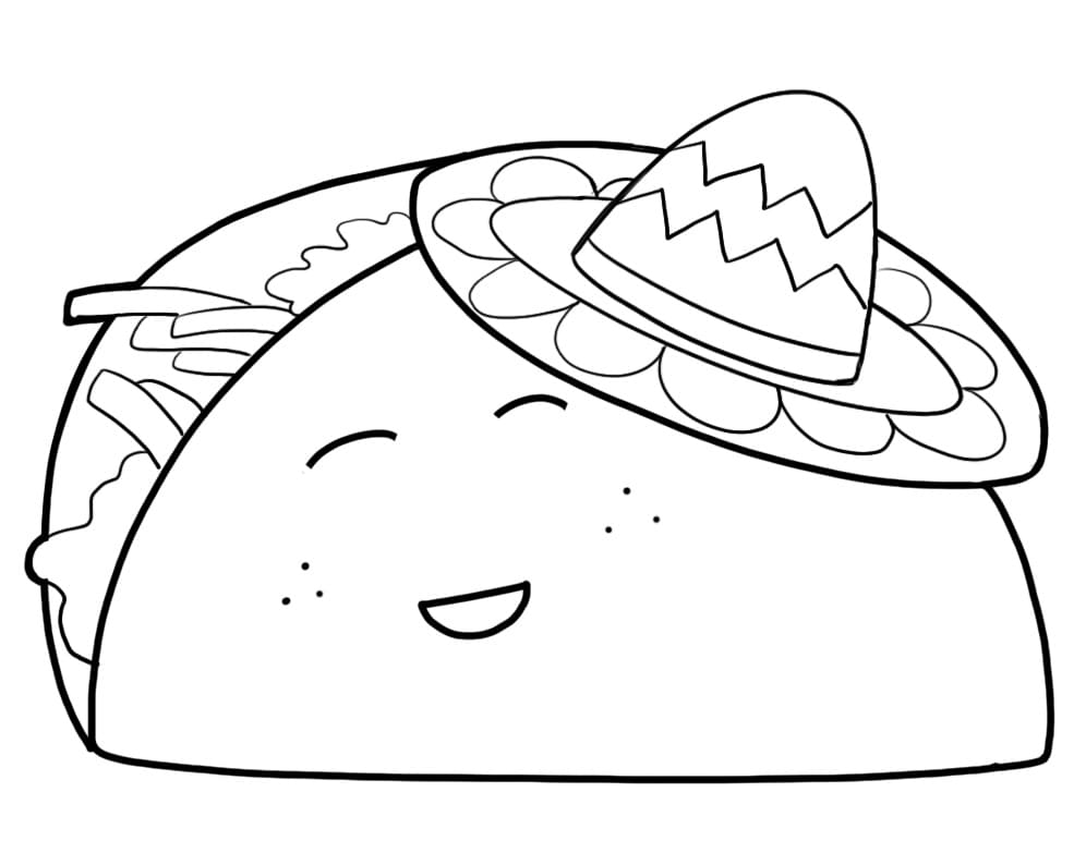 Desenho de Taco para Imprimir Download