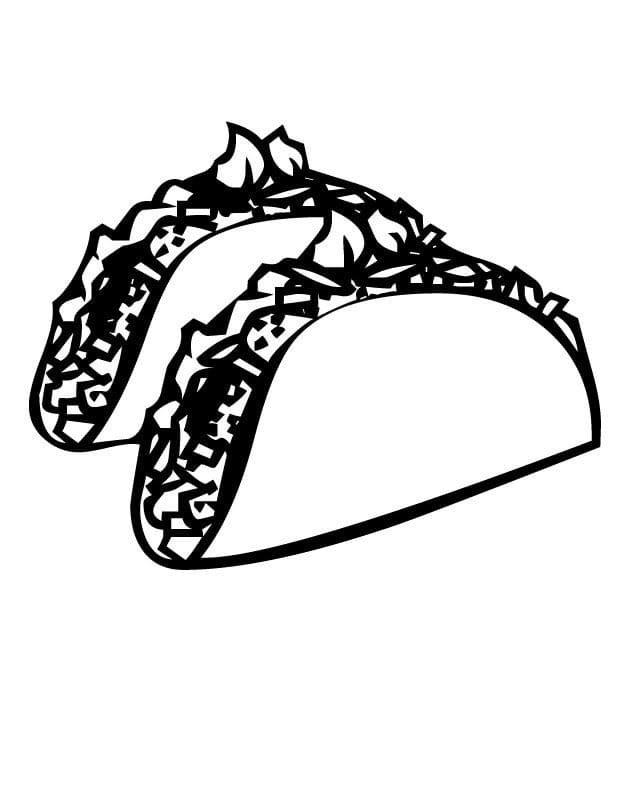 Desenho de Taco Pdf para Colorir Grátis