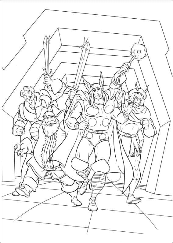 Desenho de Imagem de Thor para Colorir