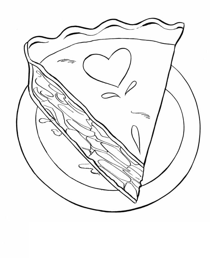 Desenho de Torta Download Pdf para Colorir