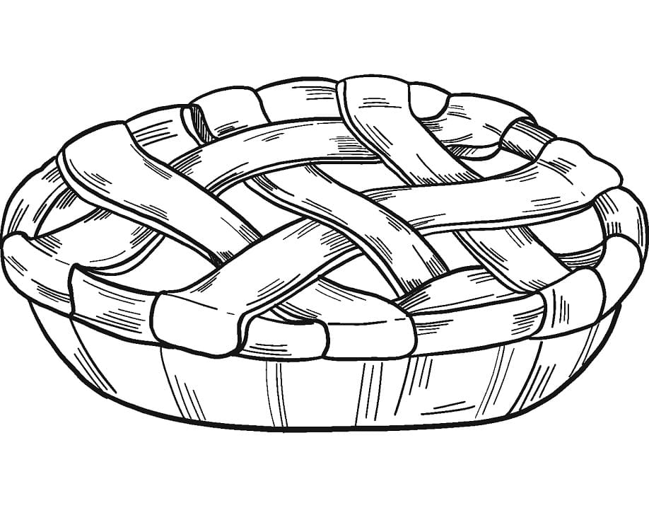 Desenho de Torta Grátis Pdf para Colorir