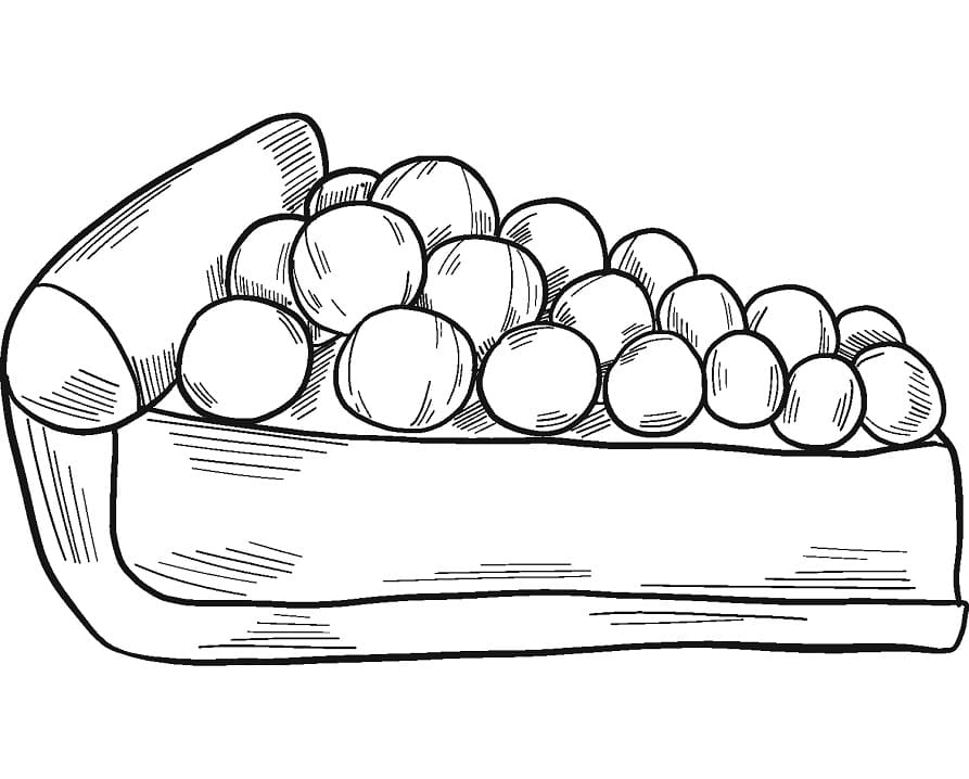 Desenho de Torta Imprimivel para Colorir