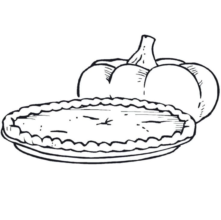 Desenho de Torta Imprimivel para Imprimir e Colorir