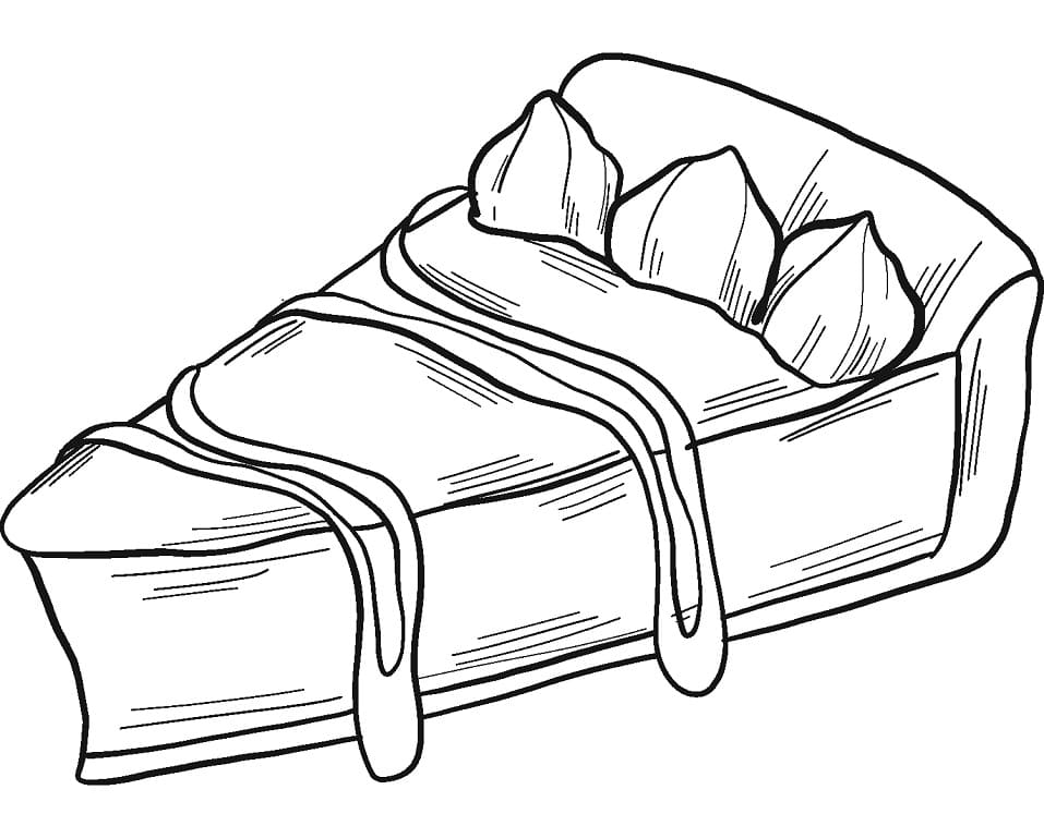 Desenho de Torta para Colorir Imprimivel