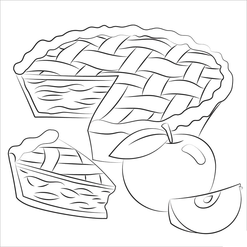 Desenho de Torta para Colorir Pdf Imprimivel