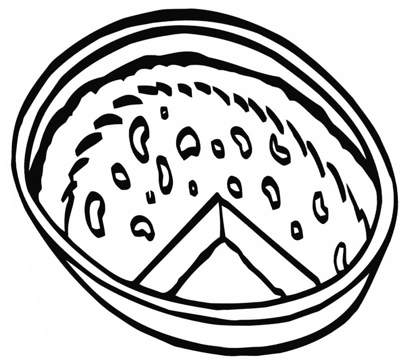 Desenho de Torta para Pintar Imprimivel
