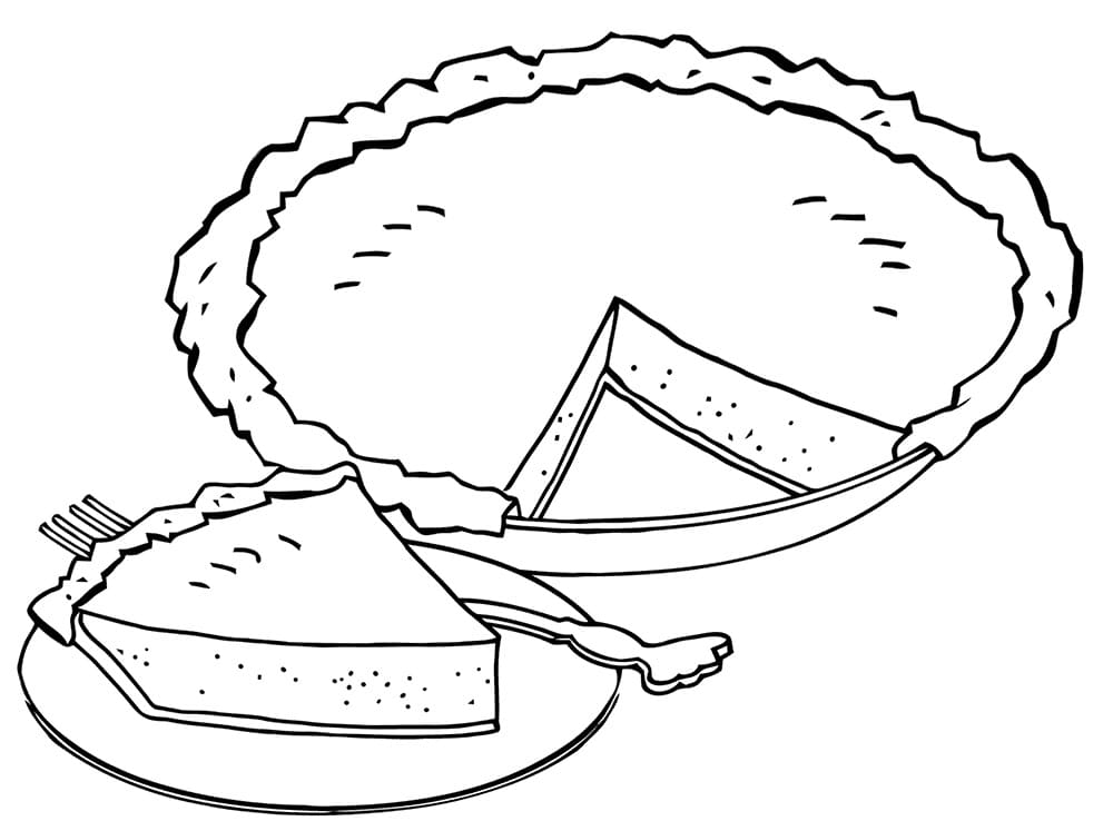 Desenho de Torta Pdf para Colorir Grátis