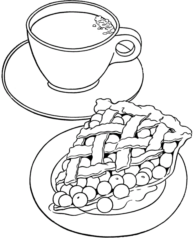 Desenho de Torta Pdf para Colorir