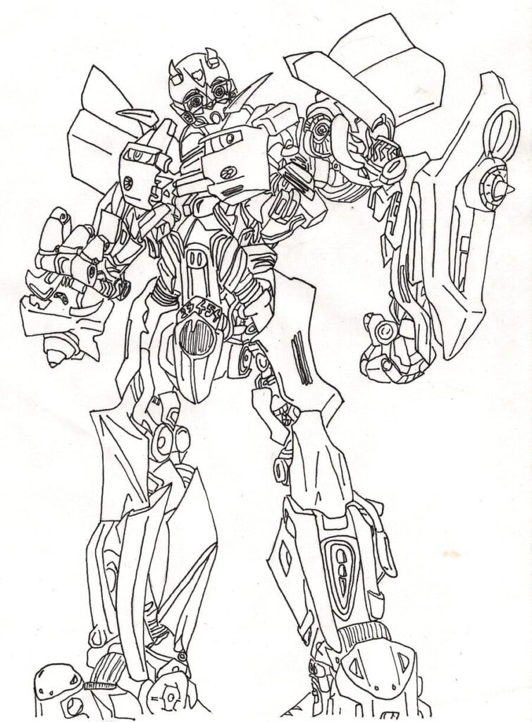 Desenho Realista do Bumblebee para Colorir