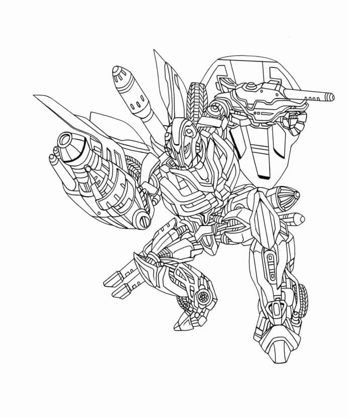 Download Grátis de Desenho do Bumblebee para Colorir
