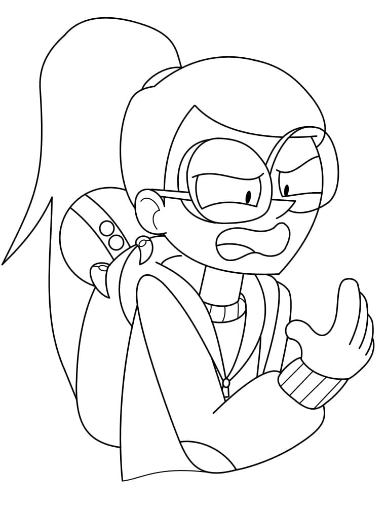 Desenho de Trem Infinito Tulip Olsen para Colorir