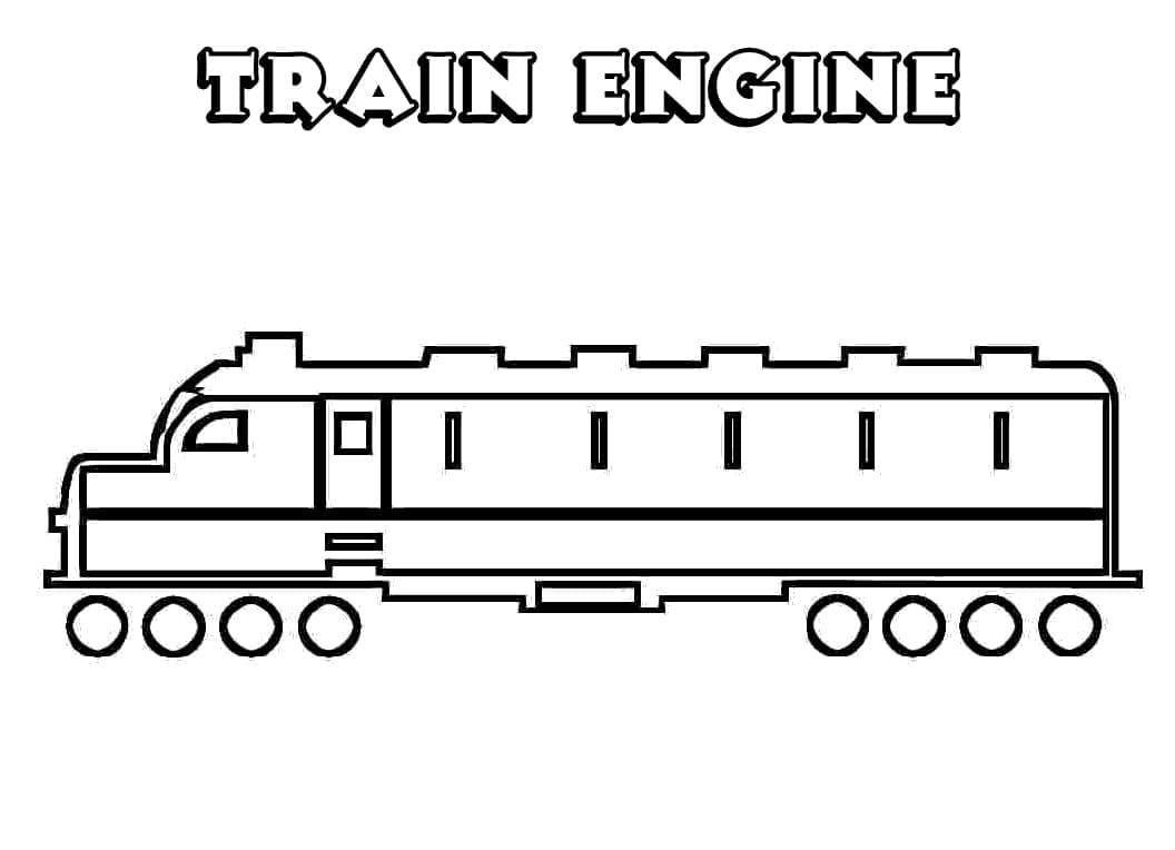 Desenho de Trem Fácil para Colorir