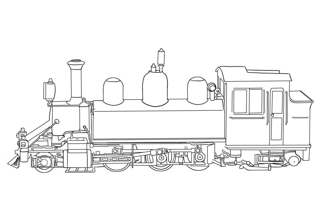 Desenho de Trem Imprimivel para Crianças para Colorir