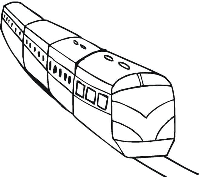Desenho de Trem Imprimivel para Colorir