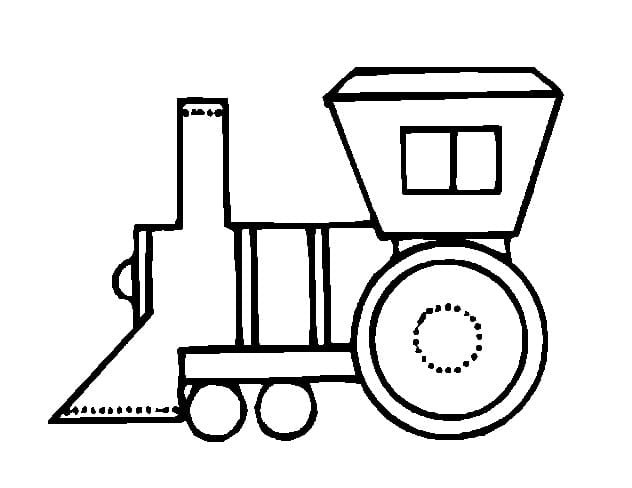 Desenho de Trem para Crianças para Colorir