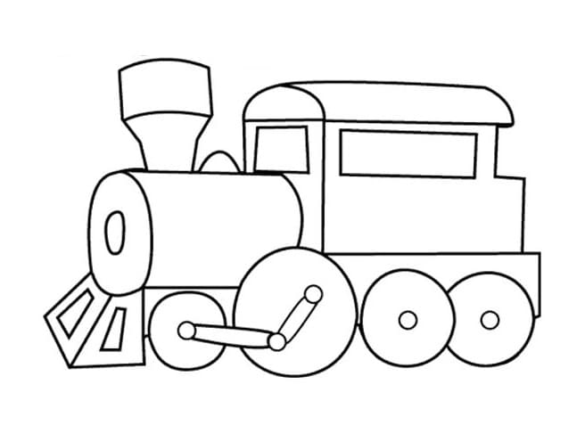 Desenho de Trem Simples para Colorir