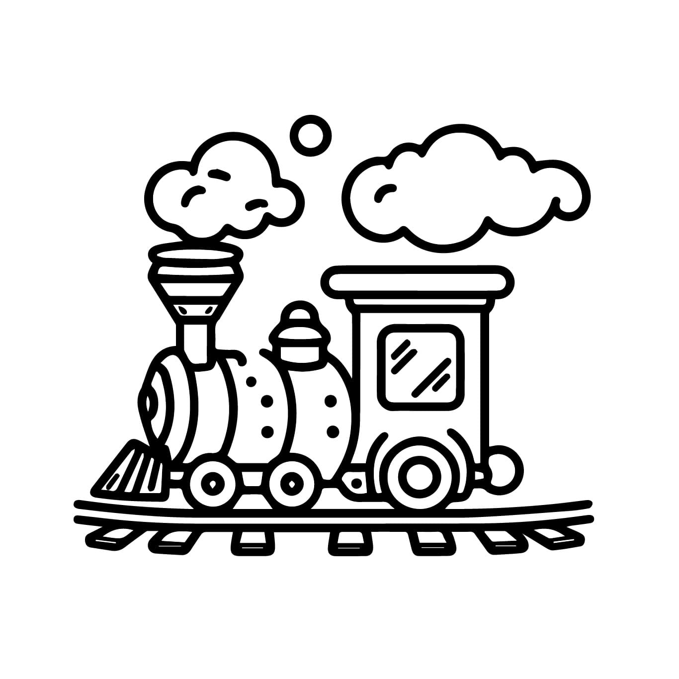 Desenhos de Imprimivel Trenzinho para Colorir