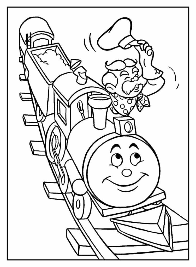 Desenhos de Trenzinho Feliz para Colorir