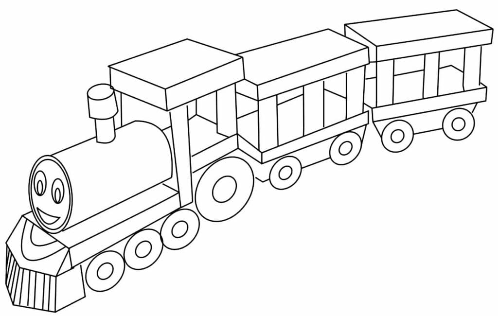 Desenhos de Trenzinho Fofo para Colorir