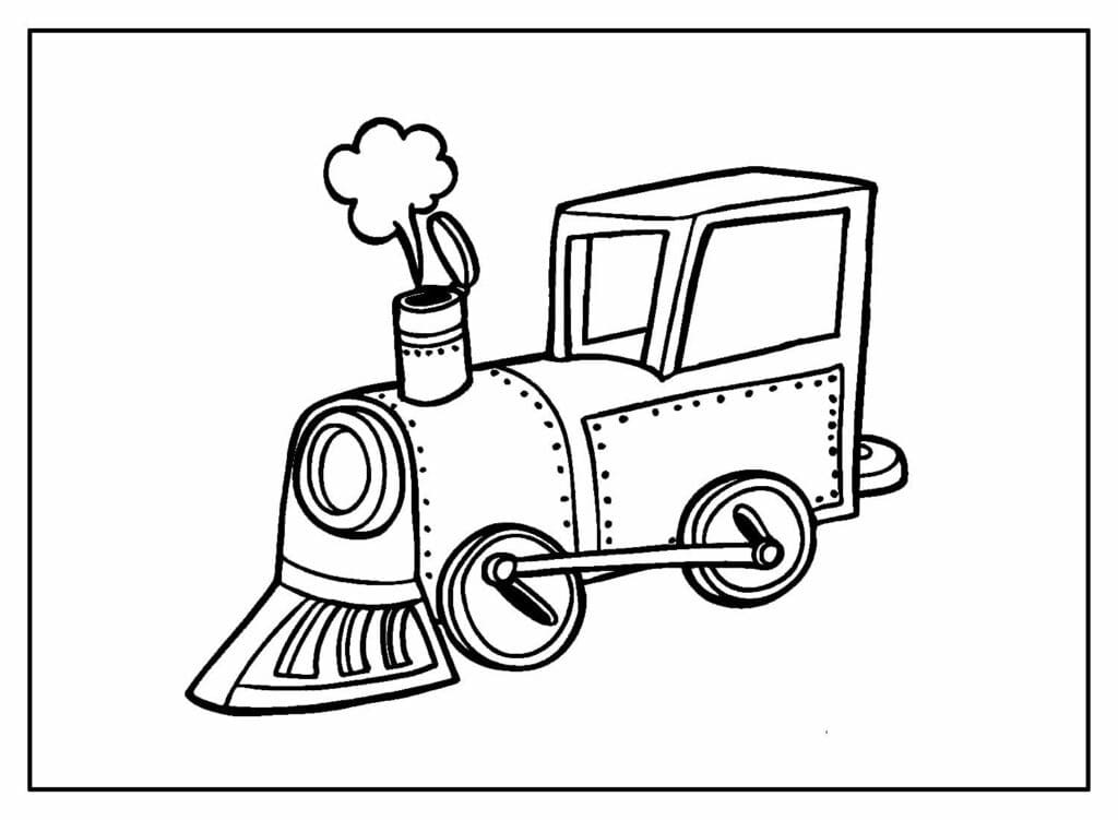 Desenhos de Trenzinho Muito Fofo para Colorir