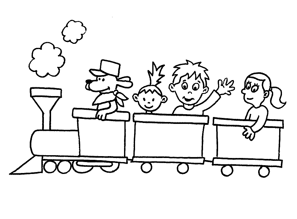 Desenho de Trem Grátis para Imprimir e Colorir