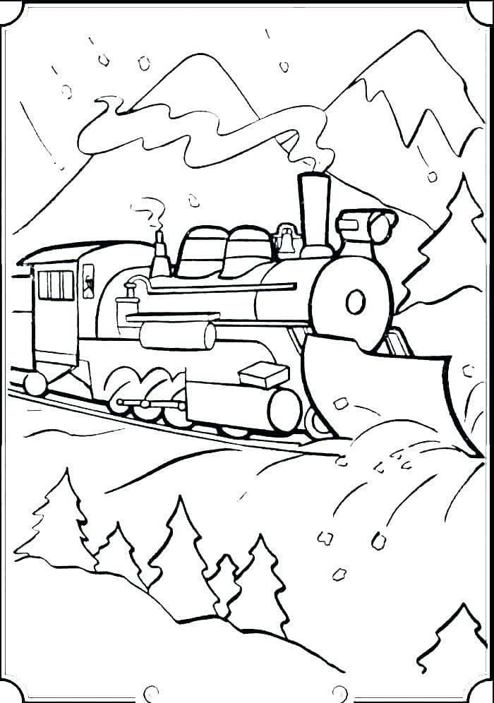 Desenho de Trem para Colorir Imprimivel
