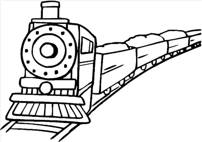 Desenho de Trem para Pintar Imprimivel