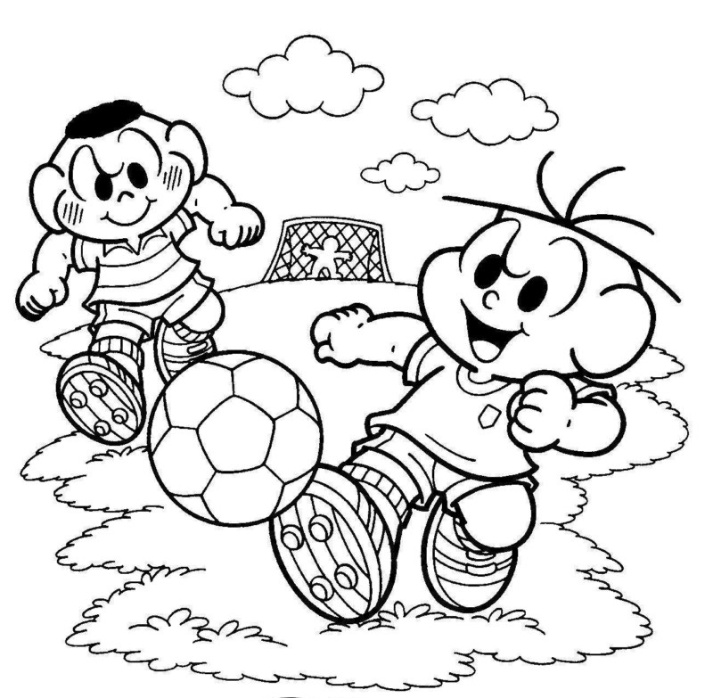 Desenhos de Cebolinha e Cascão Turma da Monica para Colorir