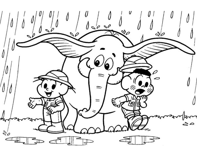 Desenhos de Cebolinha e Cascão de Turma da Monica para Colorir