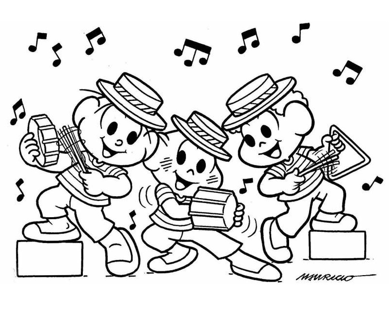 Desenhos de Meninos de Turma da Monica para Colorir