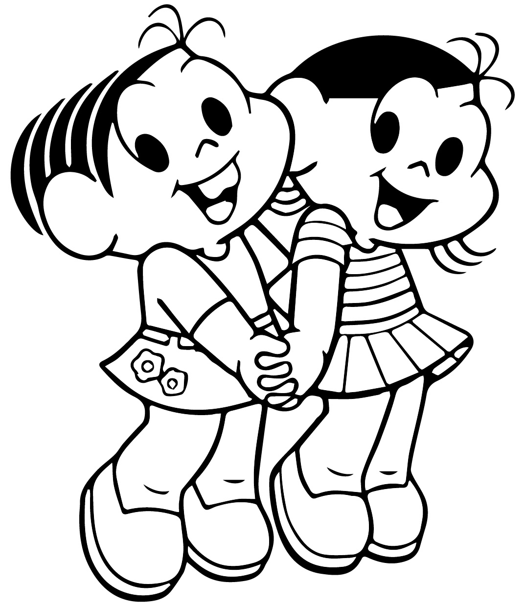 Desenhos de Monica com Magali para Colorir