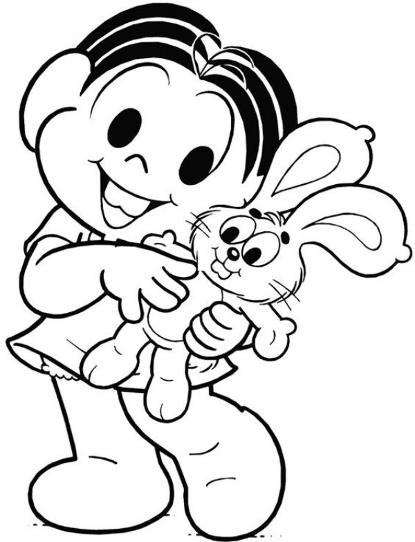 Desenhos de Monica com Sansao para Colorir