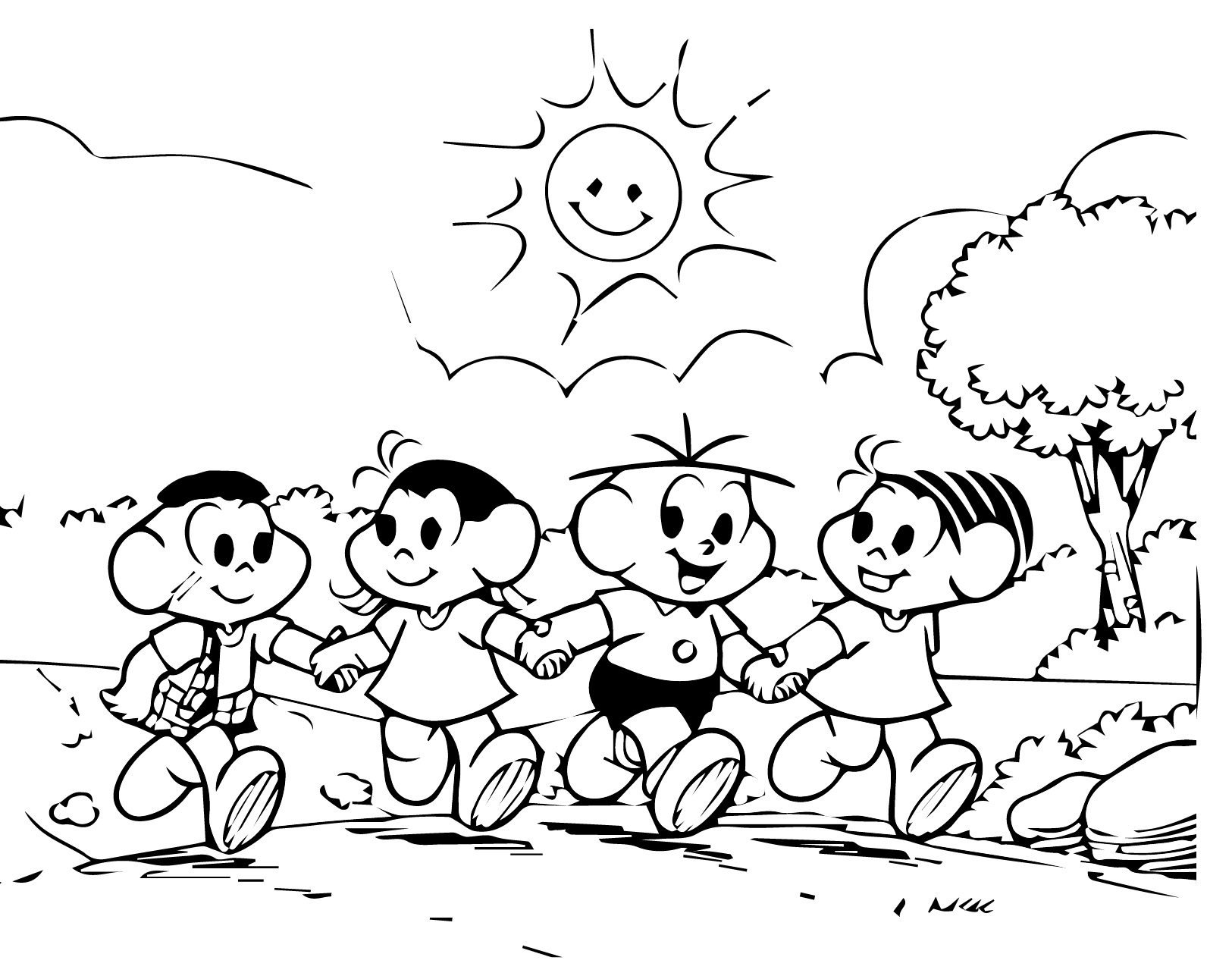 Desenhos de Monica e Amigos para Colorir