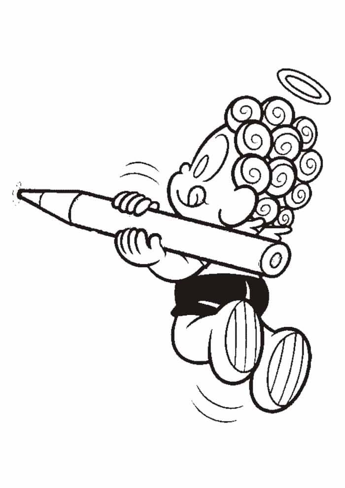 Desenho Anjinho de Turma da Monica para Colorir